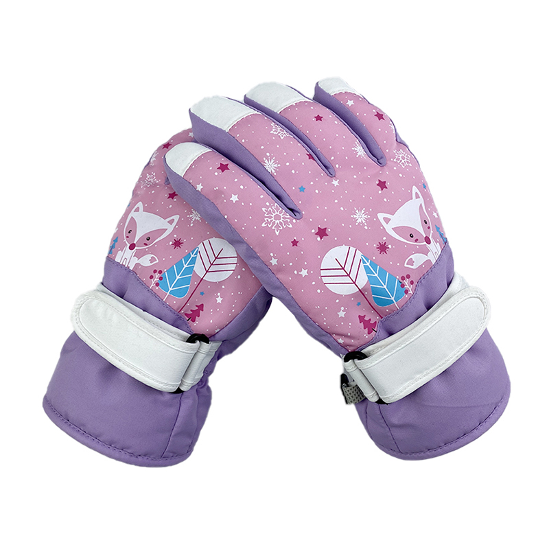 1-12year old Water Resistant warm Kids Winter skiing Mitten gloves