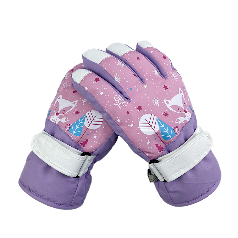 1-12year old Water Resistant warm Kids Winter skiing Mitten gloves
