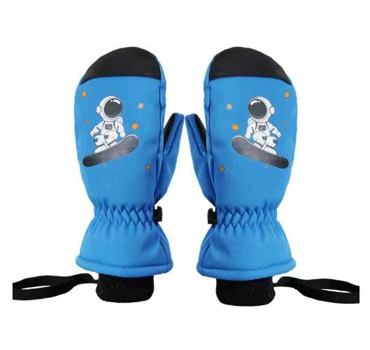 Children ski gloves winter warm gloves outdoor waterproof kid mittens