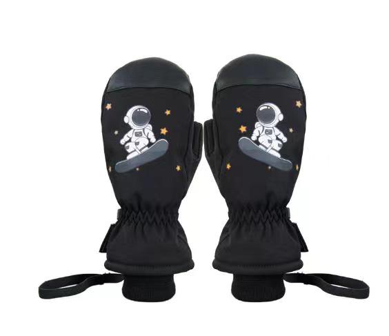 Children ski gloves winter warm gloves outdoor waterproof kid mittens